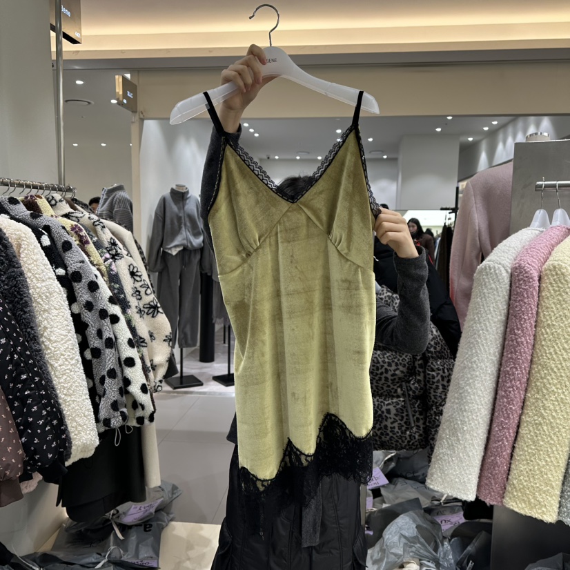 BENE東大門㊣實拍女士新品人氣休閑真品推薦時尚連衣裙天鵝絨BENE連衣裙圖色1