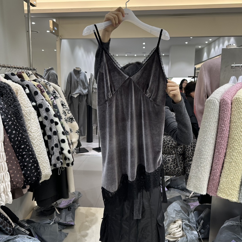 BENE東大門㊣實拍女士新品人氣休閑真品推薦時尚連衣裙天鵝絨BENE連衣裙圖色2