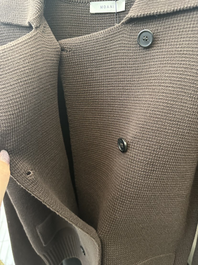 MOANI韓國直郵㊣女士新款真品熱賣時尚職業休閑25秋冬毛衣開衫MOANI毛衣