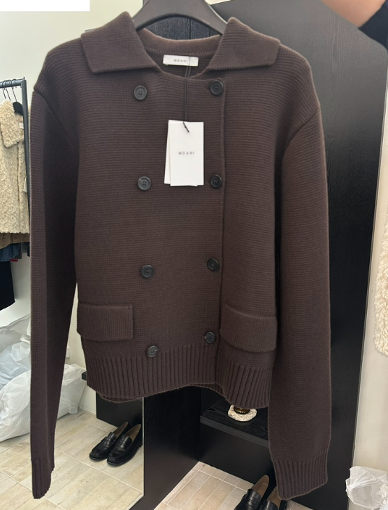 MOANI韓國直郵㊣女士新款真品熱賣時尚職業休閑25秋冬毛衣開衫MOANI毛衣圖色2