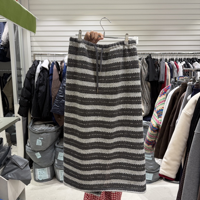 BRICKLANE韓國直郵㊣女裝新品熱賣人氣時尚休閑25秋冬職業長裙BRICKLANE長裙圖色1灰色