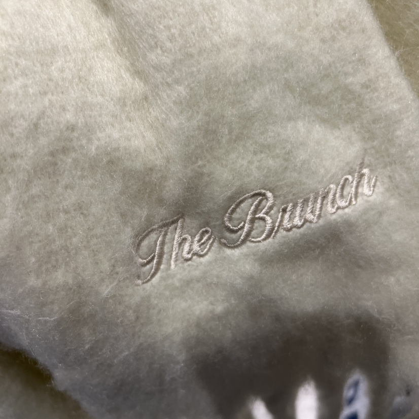 THE BRUNCH東大門㊣實拍女士新品25秋冬時尚圍巾披肩刺繡圍巾THE BRUNCH圍巾/披肩