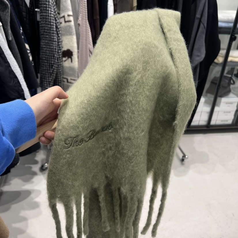 THE BRUNCH東大門㊣實拍女士新品25秋冬時尚圍巾披肩刺繡圍巾THE BRUNCH圍巾/披肩圖色1