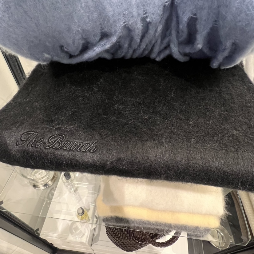 THE BRUNCH東大門㊣實拍女士新品25秋冬時尚圍巾披肩刺繡圍巾THE BRUNCH圍巾/披肩圖色5