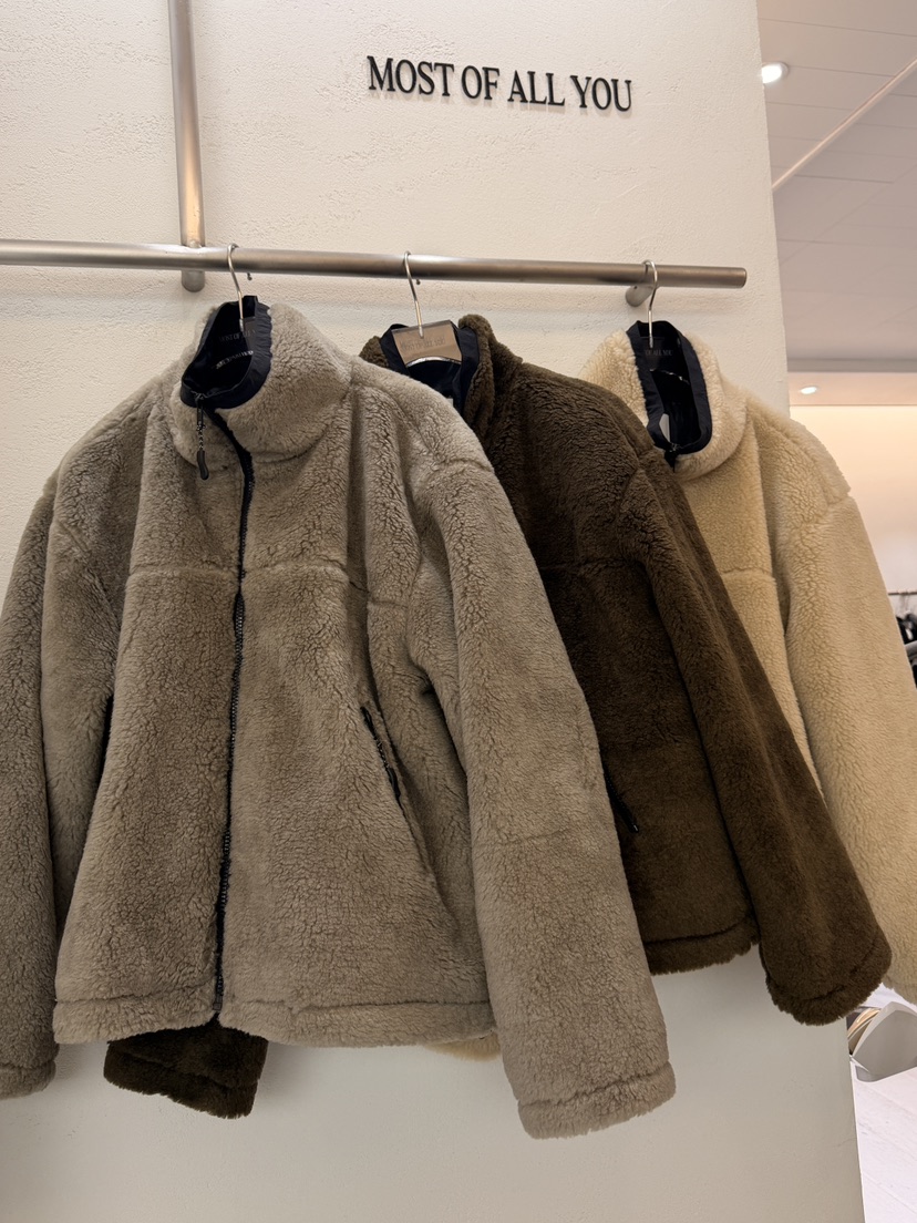 MOST OF ALL U東大門㊣實拍女裝新品推薦休閑25秋冬夾克羊毛MOST OF ALL U夾克