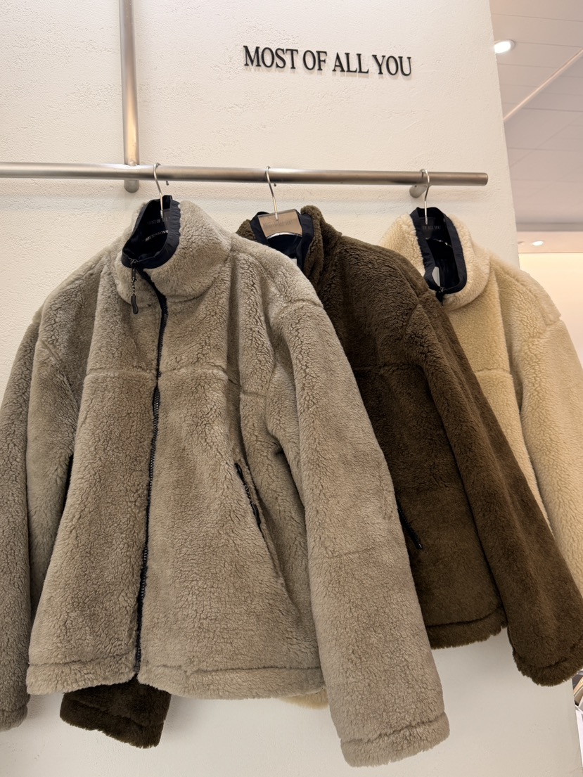 MOST OF ALL U東大門㊣實拍女裝新品推薦休閑25秋冬夾克羊毛MOST OF ALL U夾克