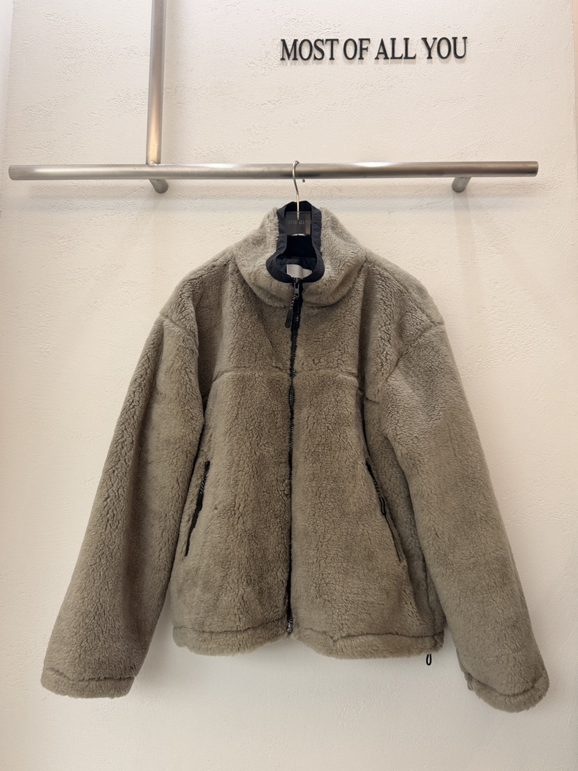 MOST OF ALL U東大門㊣實拍女裝新品推薦休閑25秋冬夾克羊毛MOST OF ALL U夾克圖色1