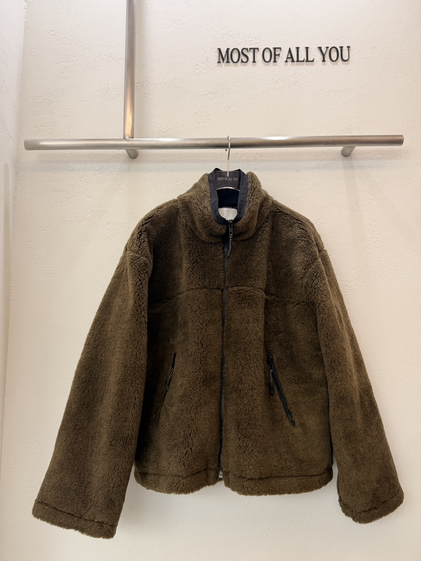 MOST OF ALL U東大門㊣實拍女裝新品推薦休閑25秋冬夾克羊毛MOST OF ALL U夾克圖色2