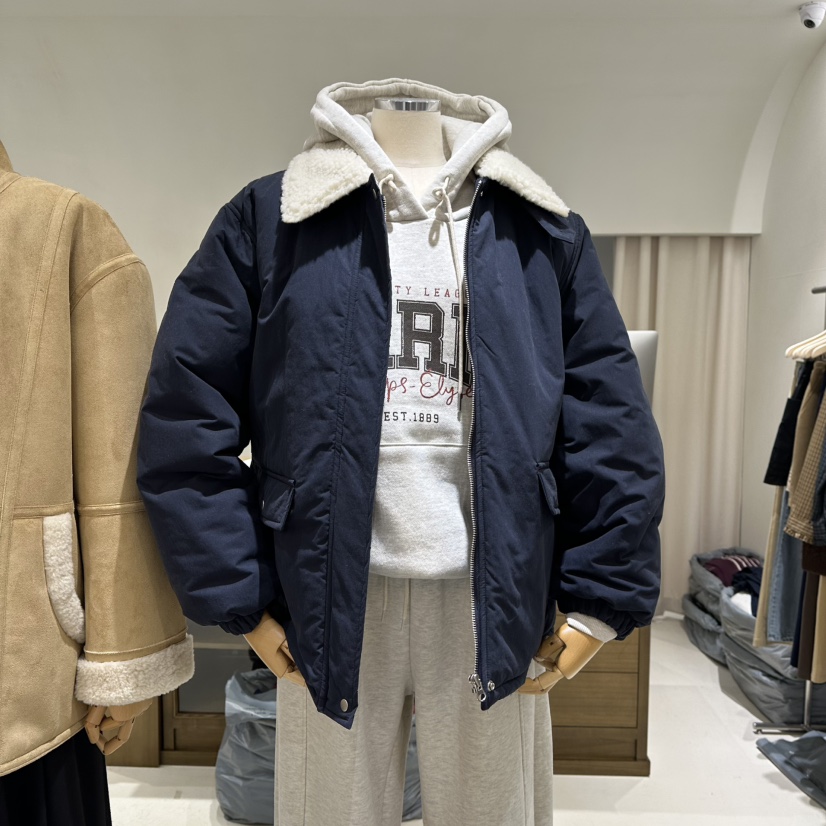 A WANT韓國代購㊣女裝新款25秋冬時尚推薦職業短款棉服填充A WANT短款棉服圖色1