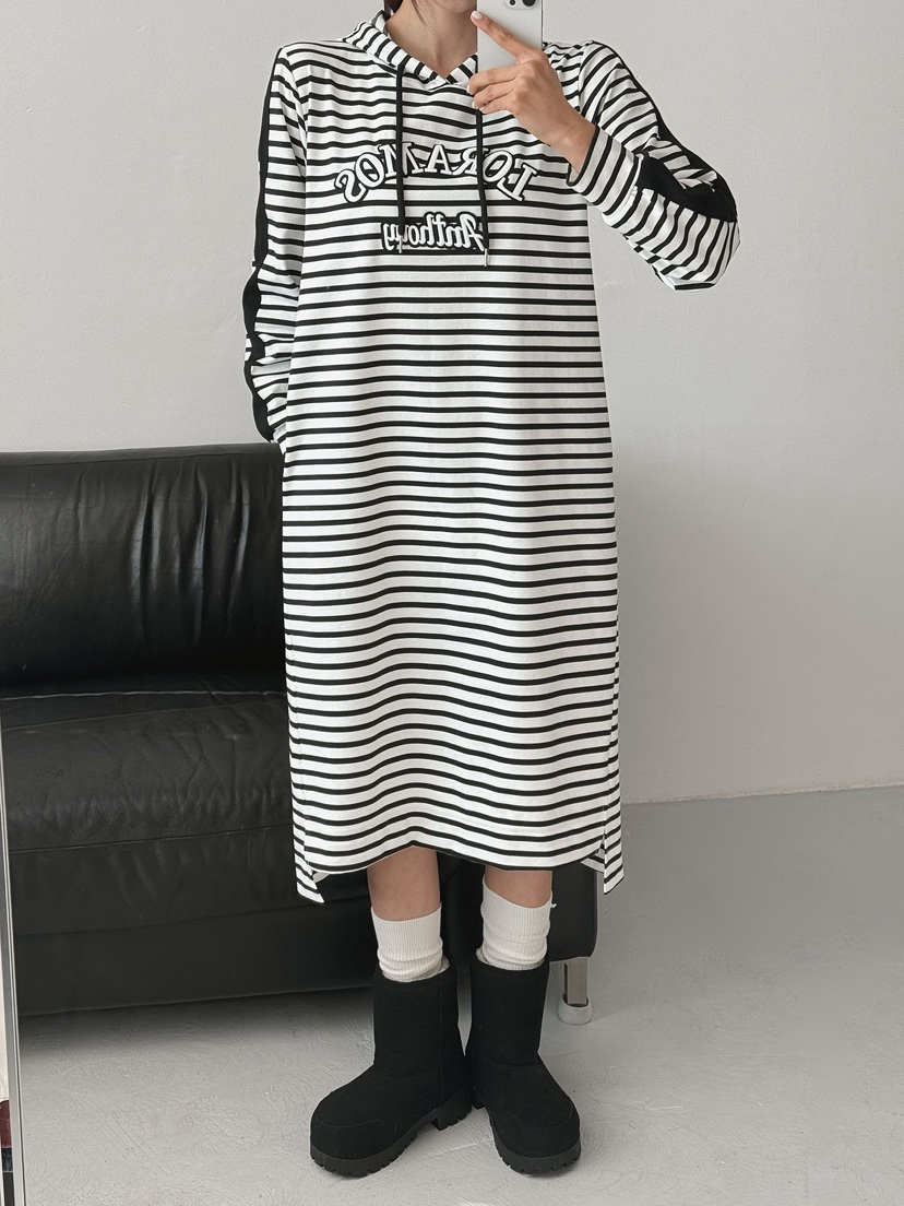 IAAN東大門㊣實拍女士新款真品職業休閑推薦人氣連衣裙兜帽iaAn連衣裙