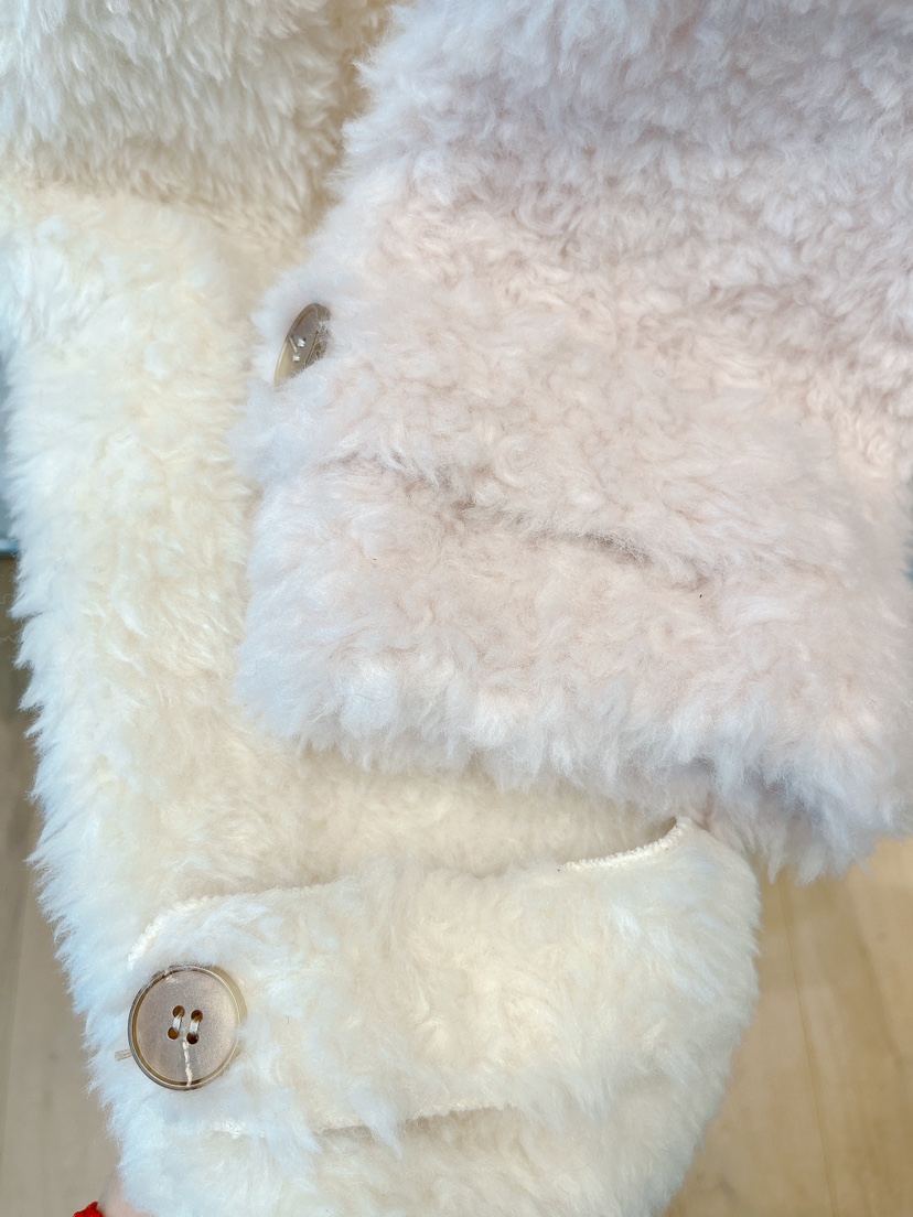 OVE東大門㊣直郵女裝新款推薦時尚休閑25秋冬真品短款大衣抓絨OVE短款大衣