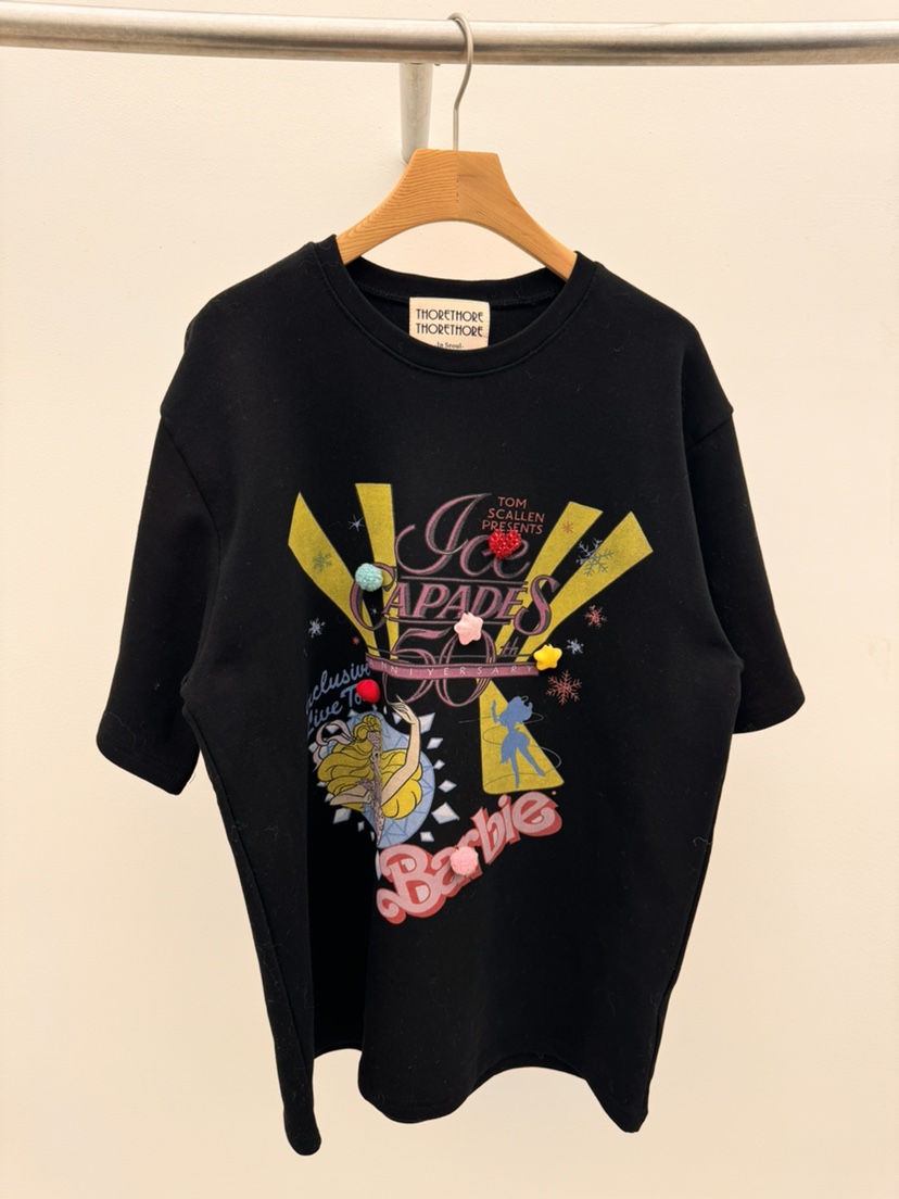 THORE東大門㊣實拍女士新款推薦真品時尚職業熱賣T恤馬海毛THORET恤圖色2