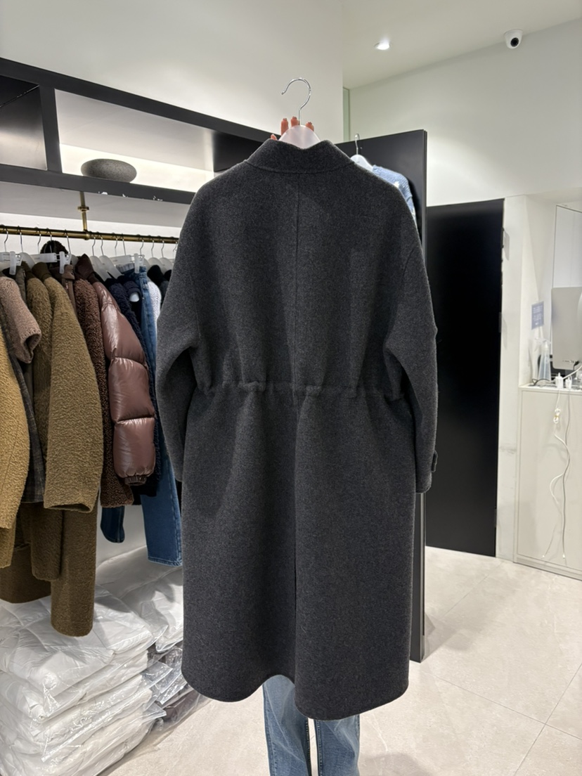 CREAM-P韓國直郵㊣女士新品休閑時尚推薦人氣職業中長款大衣CREAM-P中長款大衣