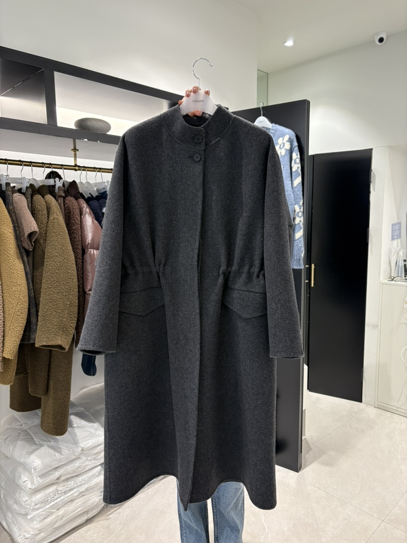 CREAM-P韓國直郵㊣女士新品休閑時尚推薦人氣職業中長款大衣CREAM-P中長款大衣圖色1