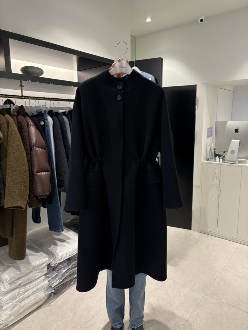 CREAM-P韓國直郵㊣女士新品休閑時尚推薦人氣職業中長款大衣CREAM-P中長款大衣圖色2