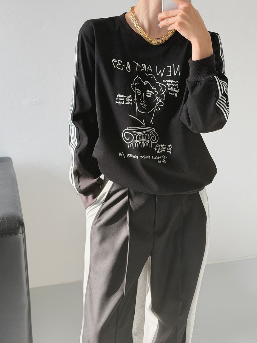 IAAN韓國直郵㊣女士新款熱賣真品時尚25秋冬推薦休閑長袖T恤iaAn長袖T恤