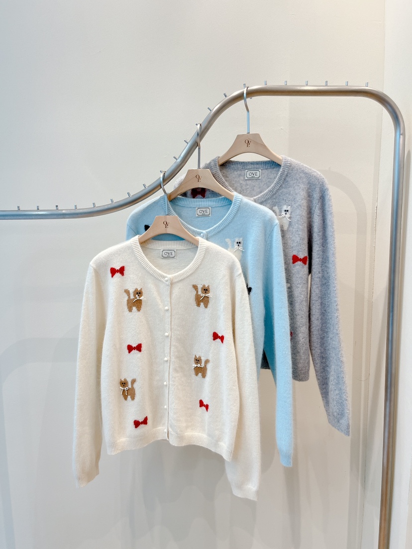 OVE韓國代購㊣女裝新款真品熱賣休閑時尚人氣職業針織衫開衫OVE針織衫