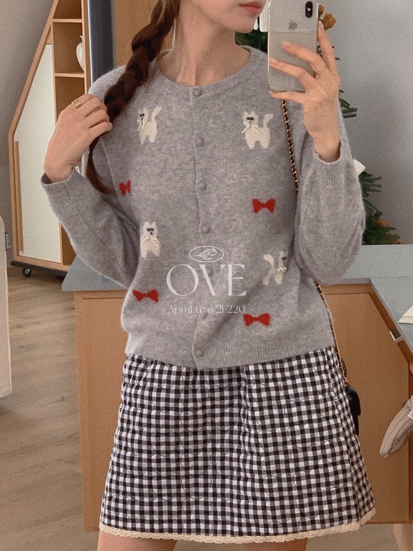 OVE韓國代購㊣女裝新款真品熱賣休閑時尚人氣職業針織衫開衫OVE針織衫