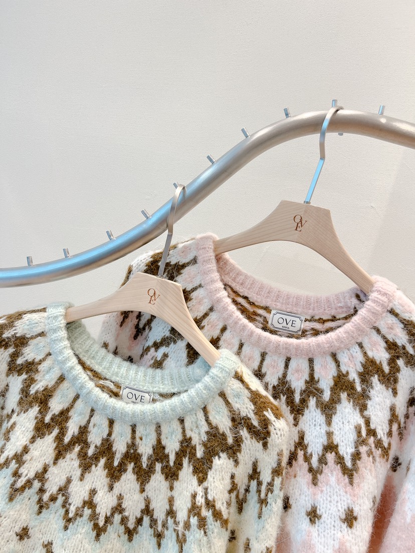 OVE韓國直郵㊣女裝新款25秋冬休閑職業熱賣推薦人氣真品毛衣OVE毛衣