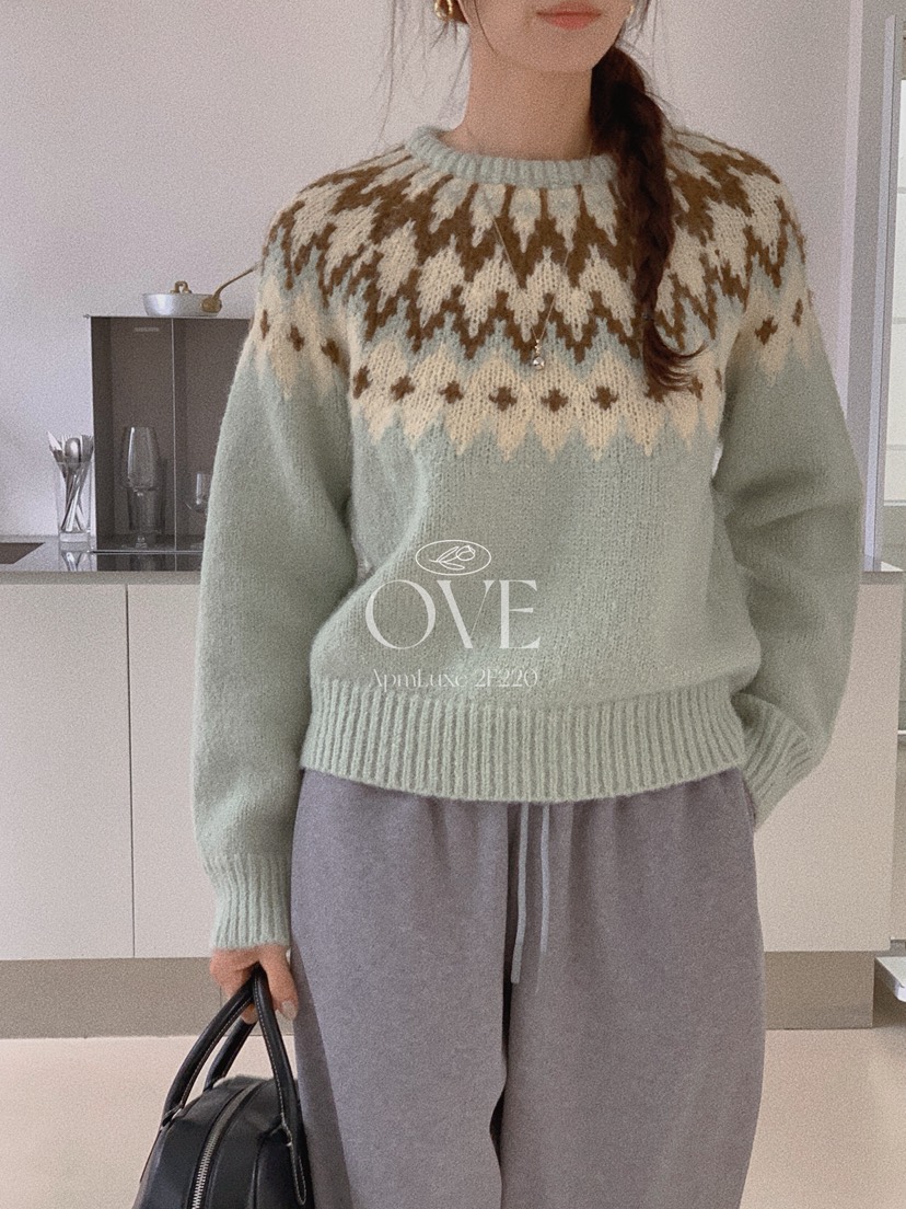 OVE韓國直郵㊣女裝新款25秋冬休閑職業熱賣推薦人氣真品毛衣OVE毛衣