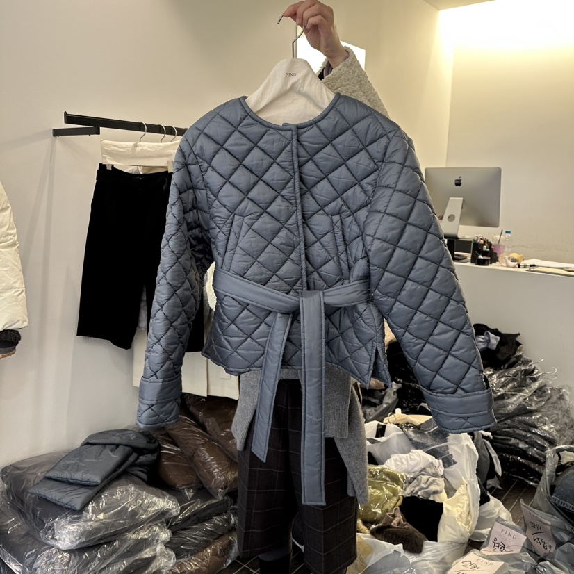 FIND-P韓國代購㊣女士新品休閑25秋冬人氣推薦短款棉服絎縫FIND-P短款棉服