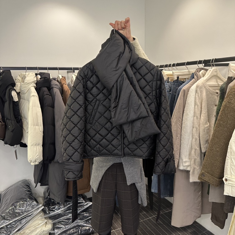 FIND-P韓國代購㊣女士新品休閑25秋冬人氣推薦短款棉服絎縫FIND-P短款棉服圖色2