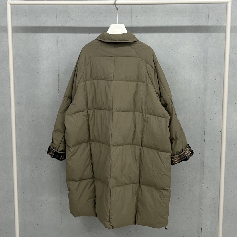 HELDER-P韓國直郵㊣女裝新品職業熱賣人氣長款羽絨服格紋鴨絨HELDER長款羽絨服