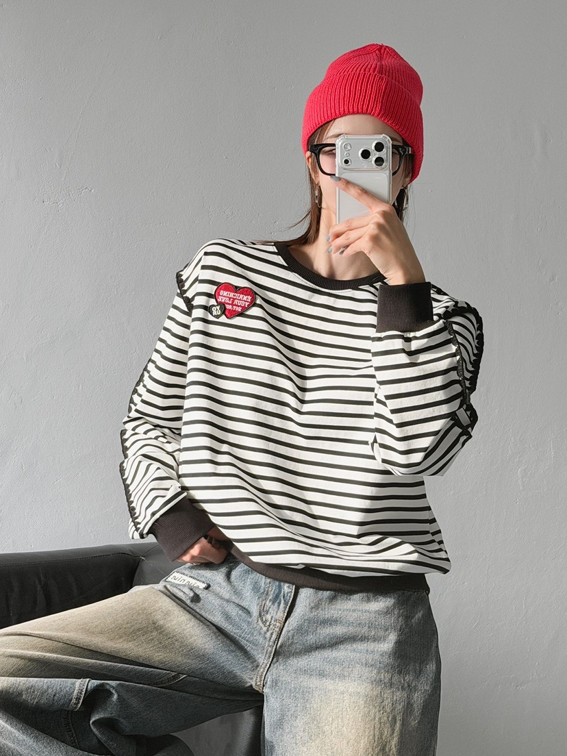 IAAN東大門㊣代購女裝新品休閑真品推薦職業熱賣時尚長袖T恤iaAn長袖T恤