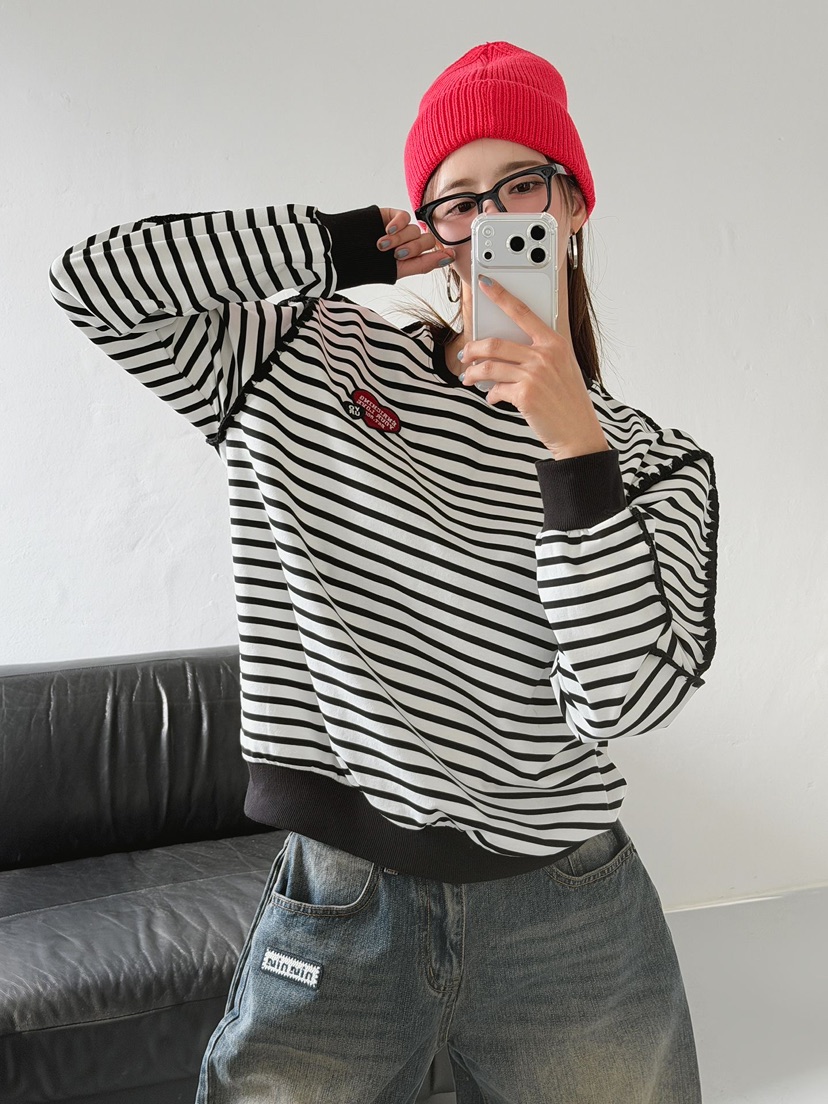 IAAN東大門㊣代購女裝新品休閑真品推薦職業熱賣時尚長袖T恤iaAn長袖T恤