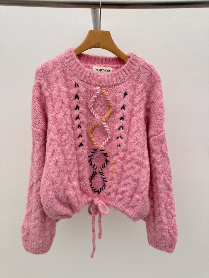 THORE東大門㊣實拍女裝新品人氣25秋冬時尚職業熱賣毛衣羊毛THORE毛衣圖色1