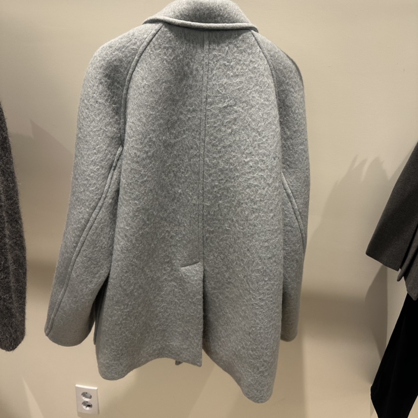 AGO韓國直郵㊣女裝新品熱賣人氣25秋冬休閑推薦中長款大衣羊駝AGO中長款大衣