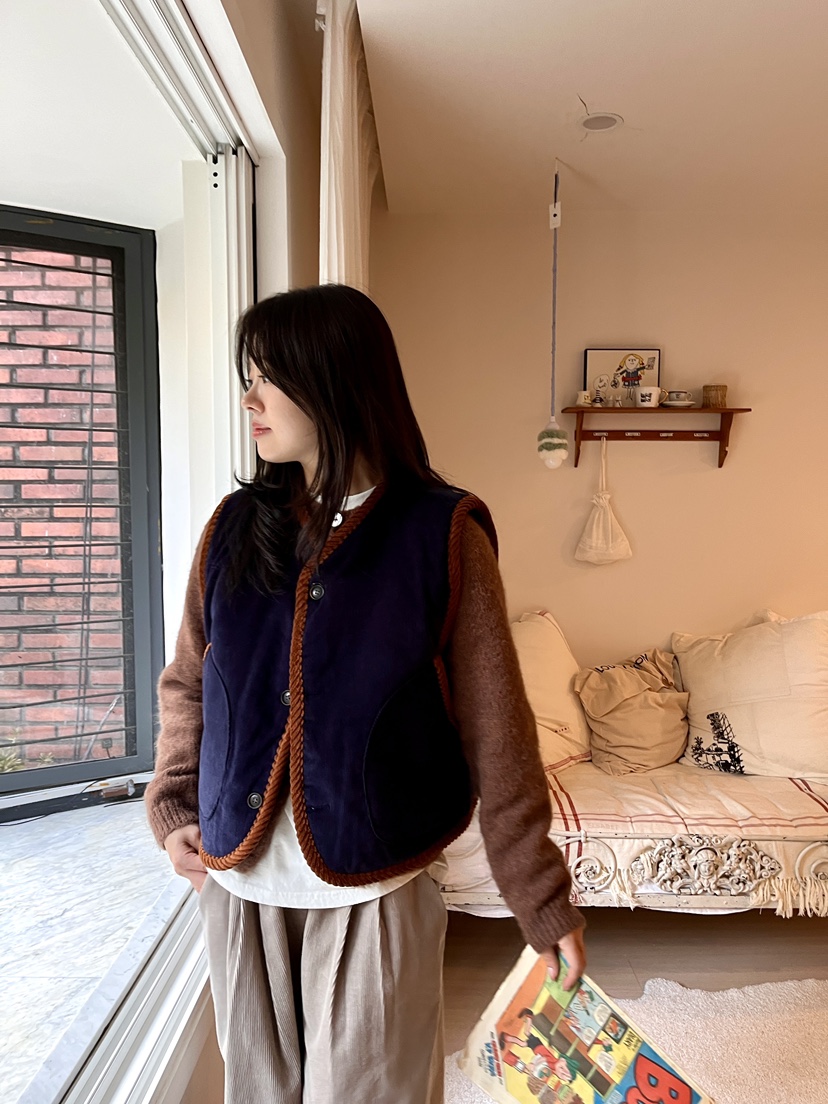 AT NOTE東大門㊣代購女士新品熱賣25秋冬休閑馬甲里外穿雙面AT NOTE馬甲