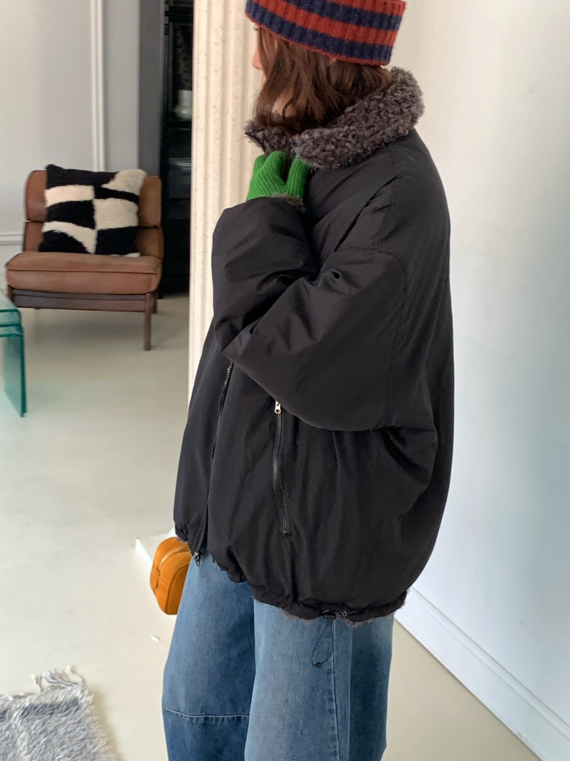 PEBBLE東大門㊣實拍女士新品職業時尚休閑25秋冬推薦夾克絨PEBBLE夾克