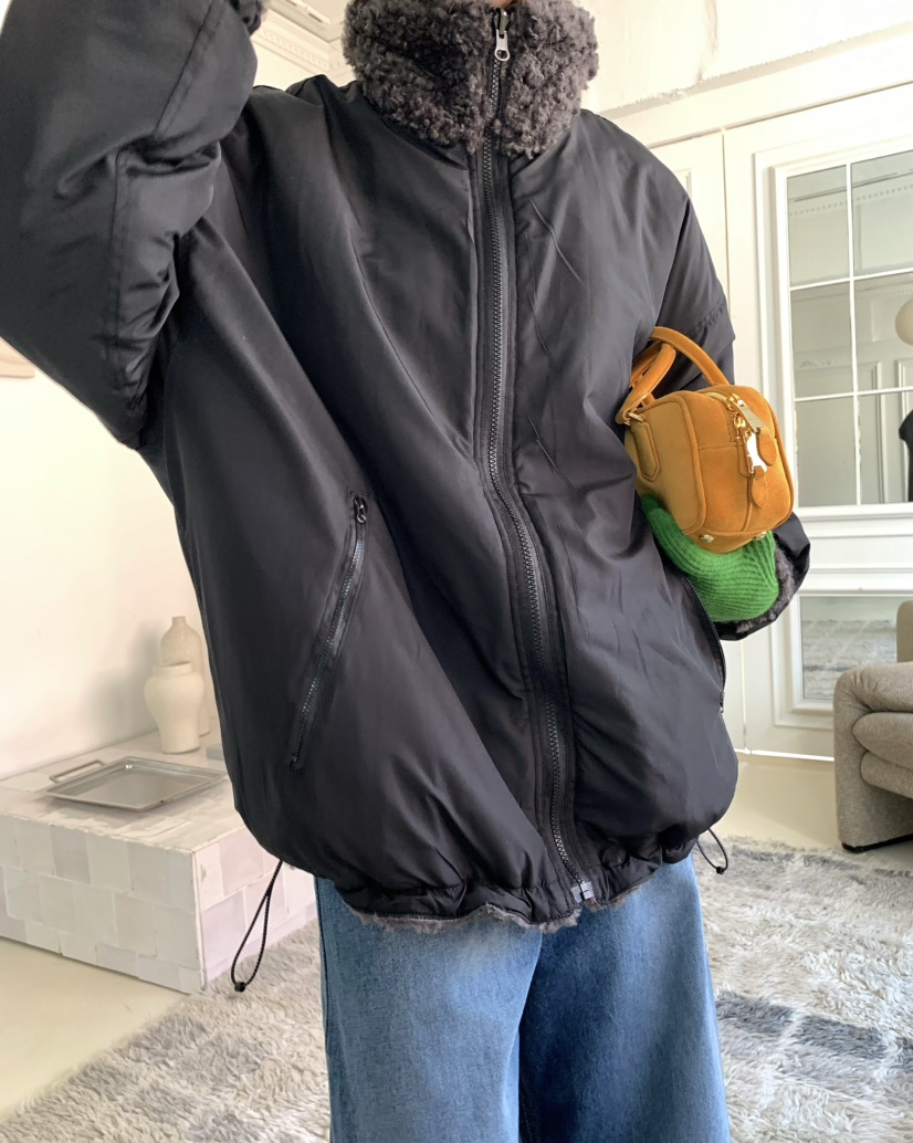 PEBBLE東大門㊣實拍女士新品職業時尚休閑25秋冬推薦夾克絨PEBBLE夾克