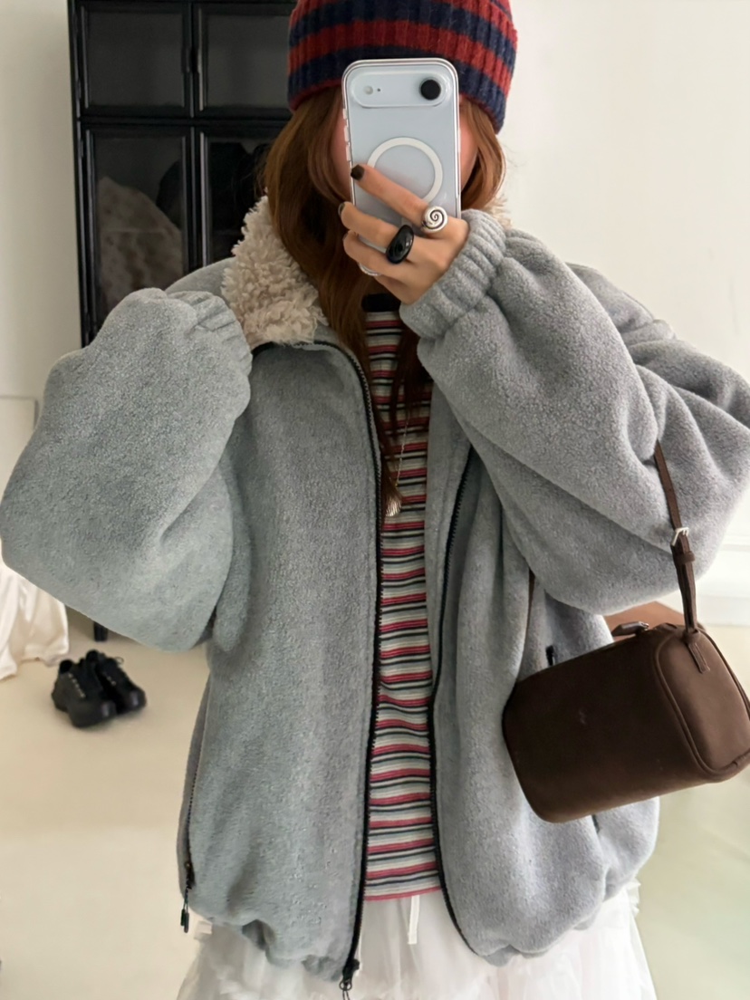 PEBBLE東大門㊣直郵女裝新款熱賣職業25秋冬真品推薦夾克羊毛PEBBLE/LAYER夾克