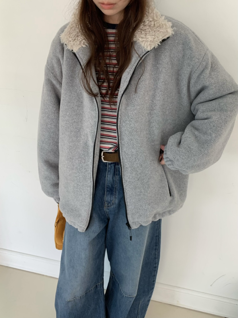 PEBBLE東大門㊣直郵女裝新款熱賣職業25秋冬真品推薦夾克羊毛PEBBLE/LAYER夾克