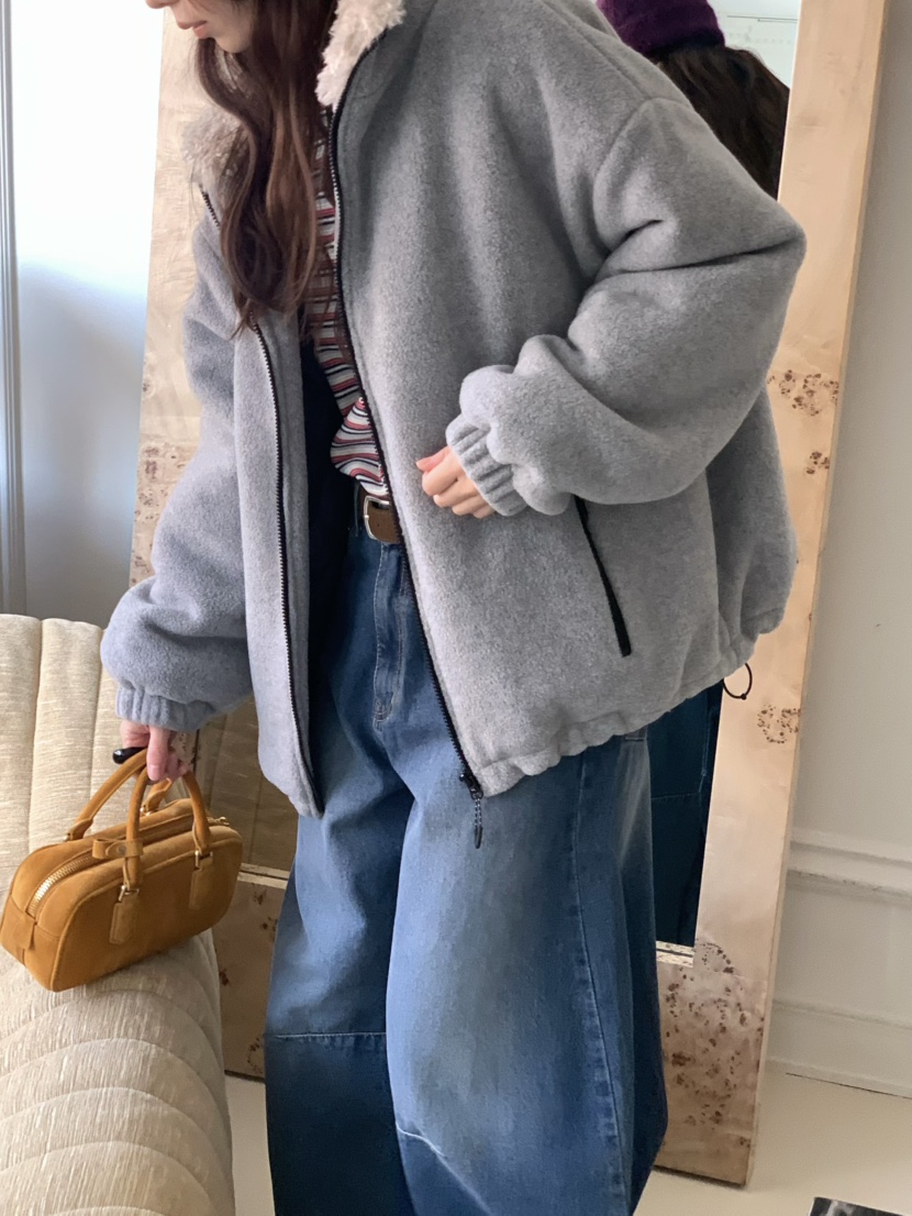 PEBBLE東大門㊣直郵女裝新款熱賣職業25秋冬真品推薦夾克羊毛PEBBLE/LAYER夾克