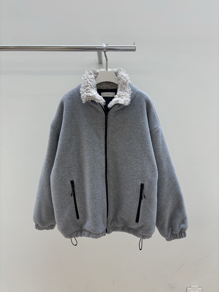 PEBBLE東大門㊣直郵女裝新款熱賣職業25秋冬真品推薦夾克羊毛PEBBLE/LAYER夾克圖色1