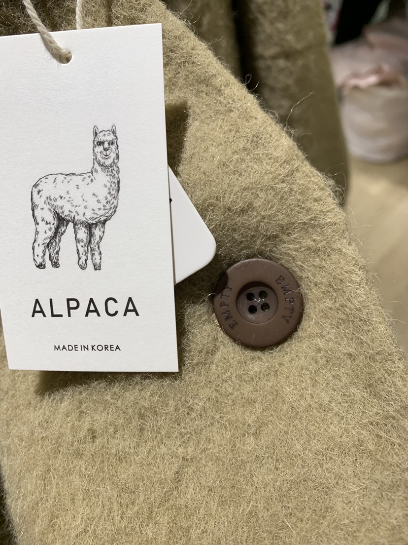 EMPTY東大門㊣直郵女士新款25秋冬休閑熱賣真品中長款大衣連帽EMPTY中長款大衣