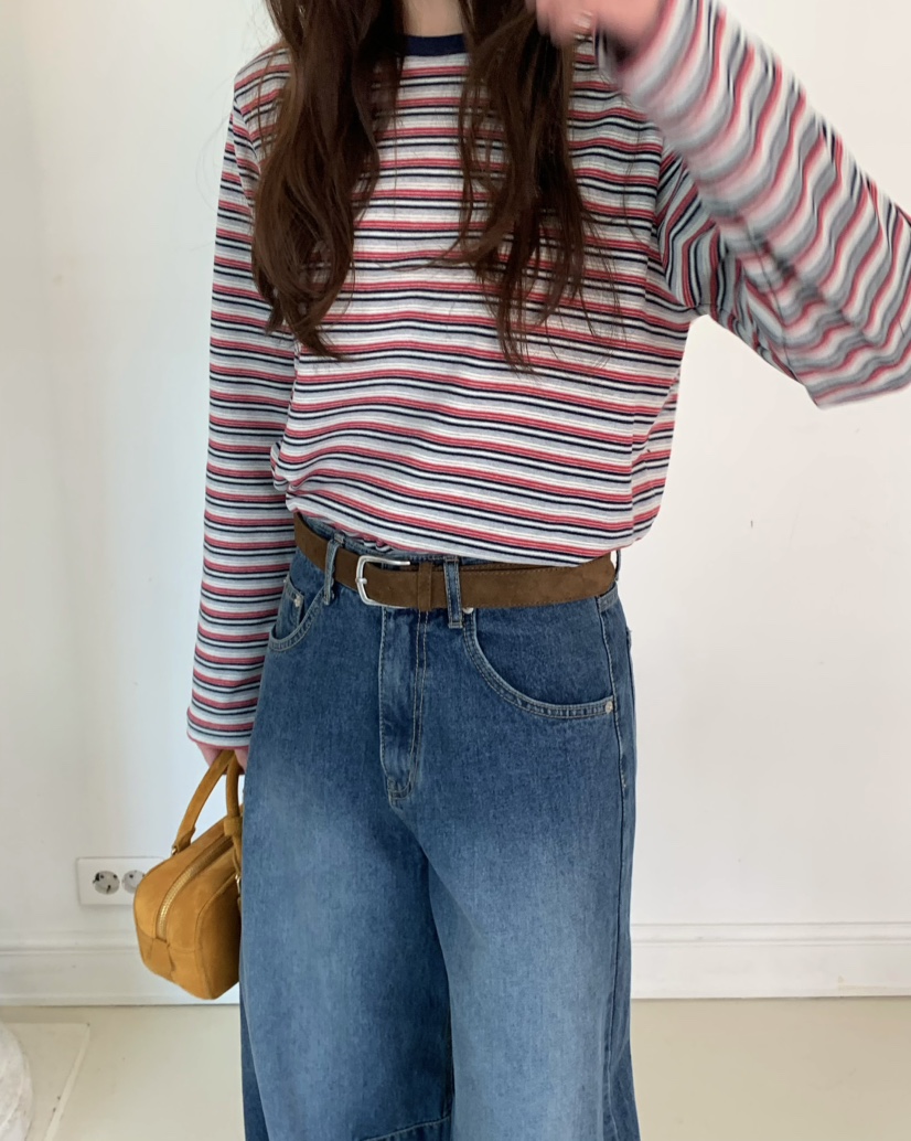 PEBBLE東大門㊣實拍女士新款真品人氣休閑熱賣推薦時尚長袖T恤PEBBLE長袖T恤