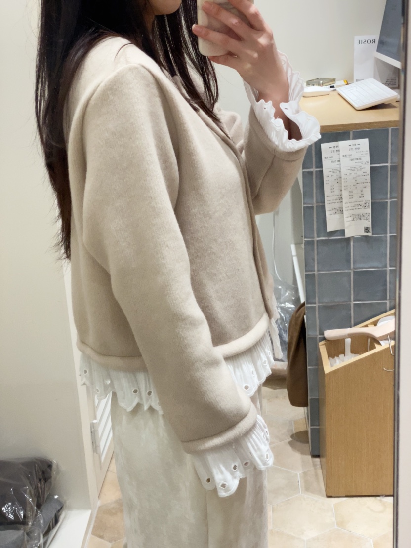 LOVE ROSIE東大門㊣直郵女裝新款時尚真品人氣針織衫蕾絲開衫LOVE ROSIE針織衫