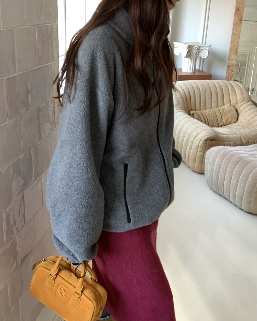 PEBBLE東大門㊣實拍女士新款人氣職業推薦熱賣25秋冬夾克拉鏈PEBBLE/LAYER夾克