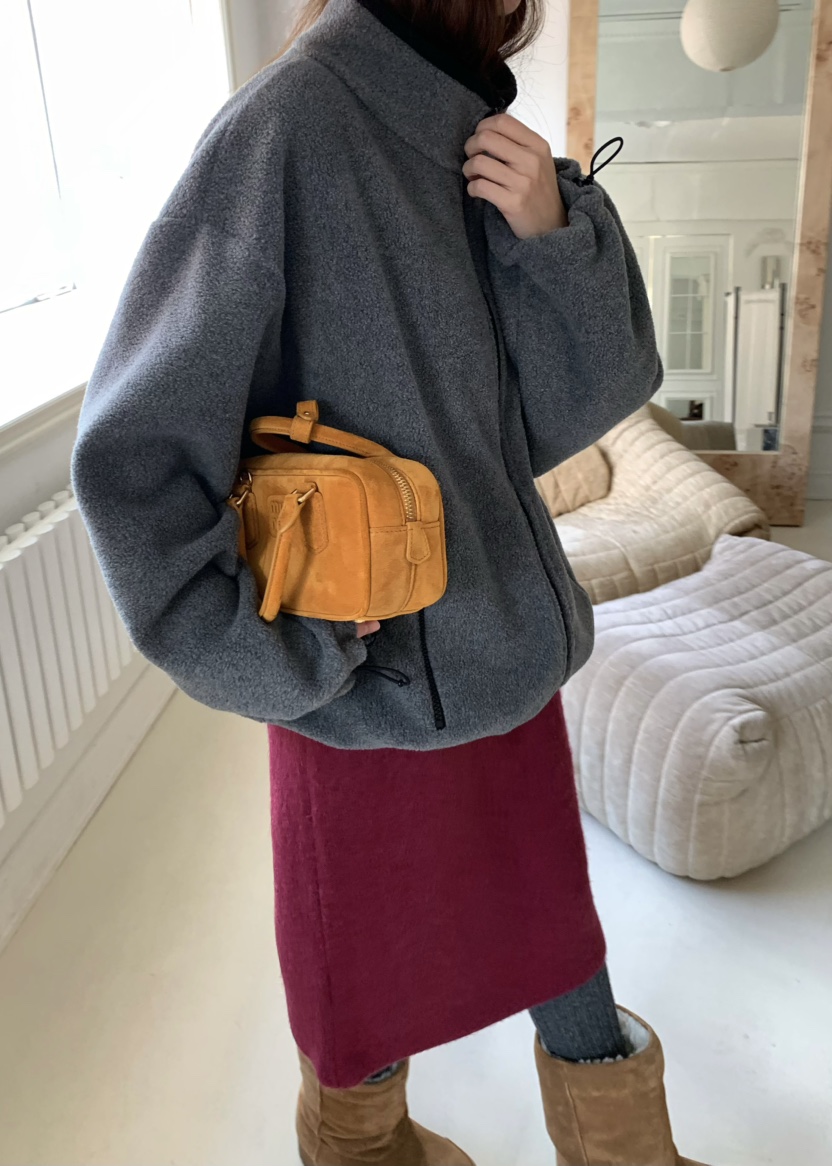 PEBBLE東大門㊣實拍女士新款人氣職業推薦熱賣25秋冬夾克拉鏈PEBBLE/LAYER夾克