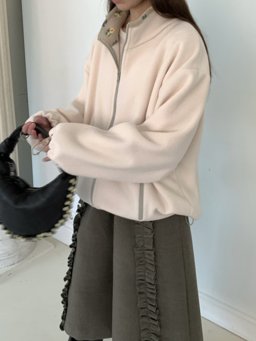 PEBBLE東大門㊣實拍女士新款人氣職業推薦熱賣25秋冬夾克拉鏈PEBBLE/LAYER夾克