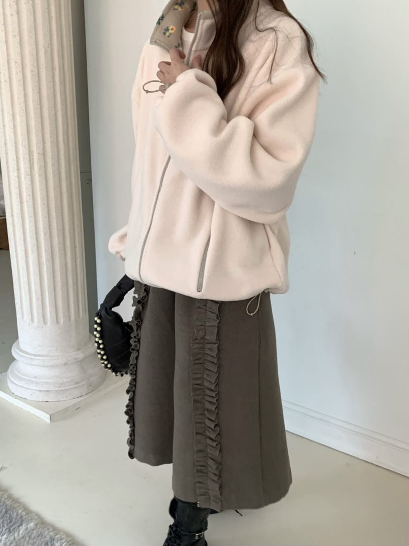 PEBBLE東大門㊣實拍女士新款人氣職業推薦熱賣25秋冬夾克拉鏈PEBBLE/LAYER夾克