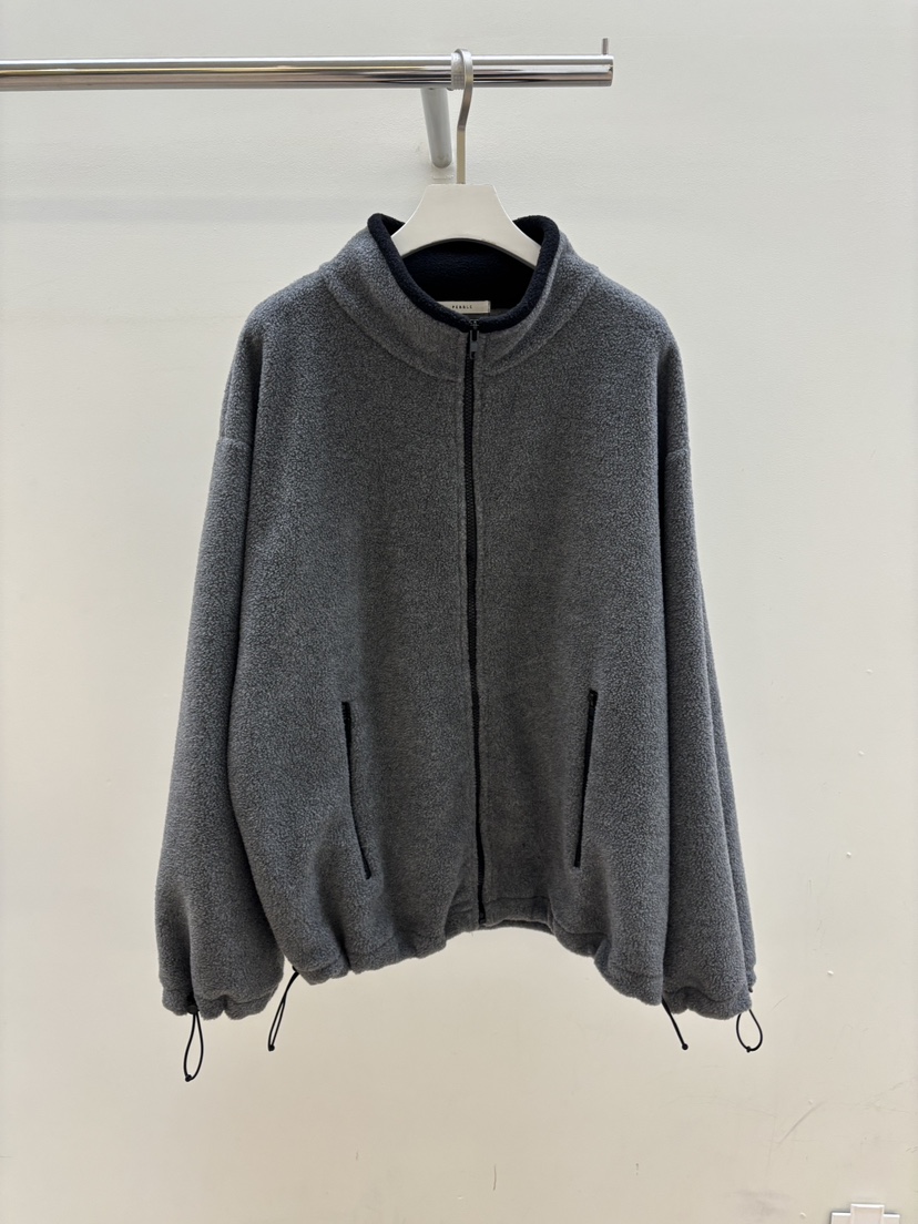 PEBBLE東大門㊣實拍女士新款人氣職業推薦熱賣25秋冬夾克拉鏈PEBBLE/LAYER夾克圖色1