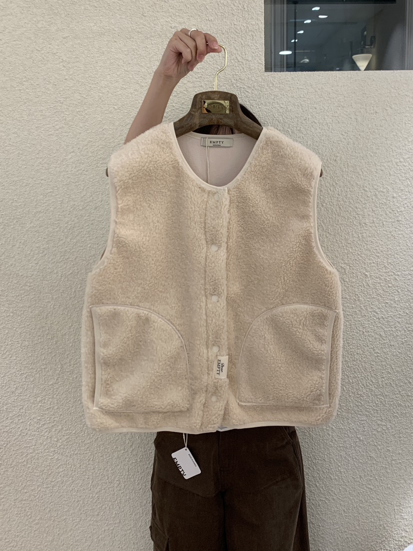 EMPTY韓國代購㊣女士新品熱賣真品時尚職業休閑人氣推薦馬甲EMPTY馬甲圖色1