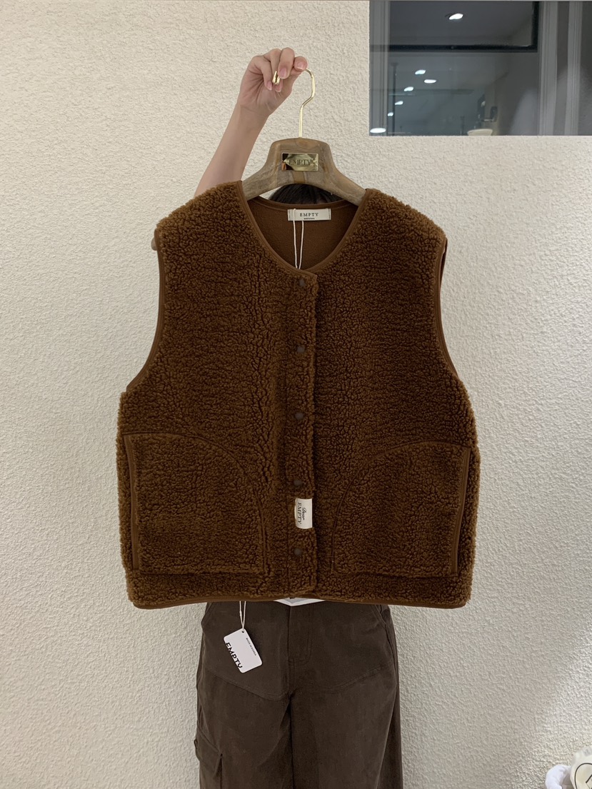 EMPTY韓國代購㊣女士新品熱賣真品時尚職業休閑人氣推薦馬甲EMPTY馬甲圖色2