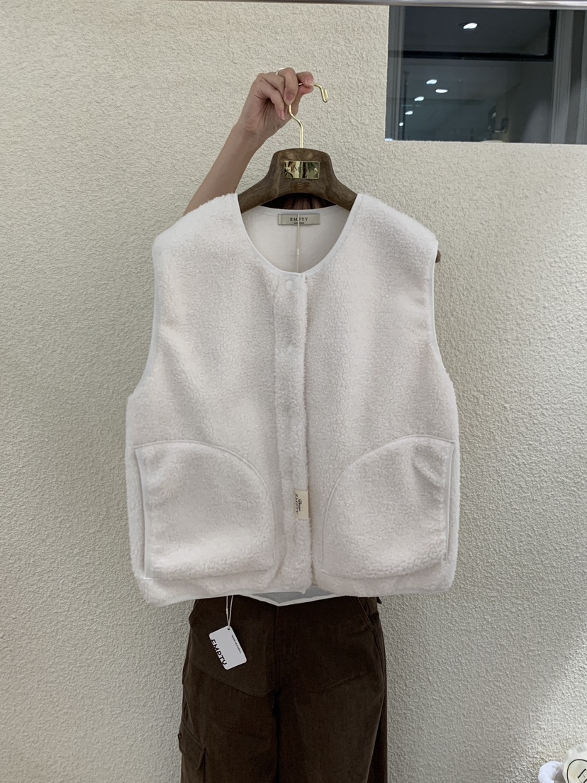 EMPTY韓國代購㊣女士新品熱賣真品時尚職業休閑人氣推薦馬甲EMPTY馬甲圖色3