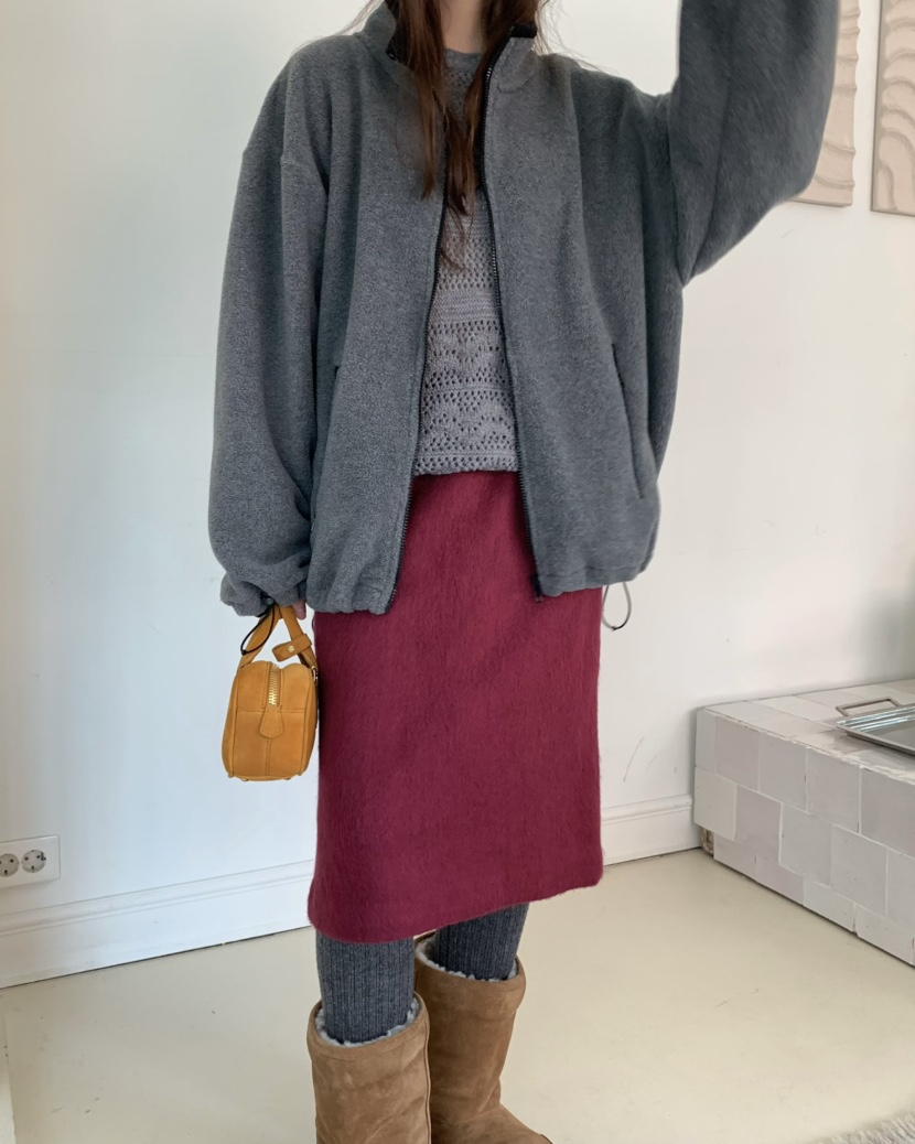 PEBBLE韓國直郵㊣女士新品時尚推薦人氣半身裙中短裙安哥拉PEBBLE/LAYER半身裙/中短裙